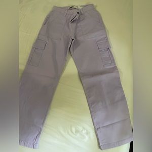 Hollister Purple High rise- utility dad pants